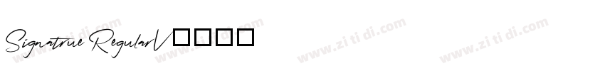 Signatrue RegularV字体转换
